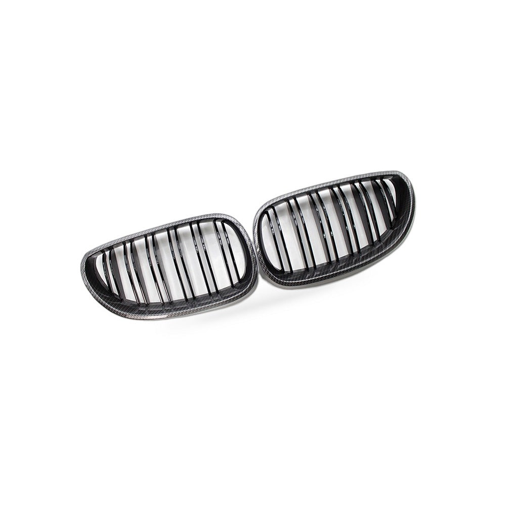 Carbon Pattern Dual Line Front Grille Suitable for BMW 5 Series E60 E61 04-09 - BD2