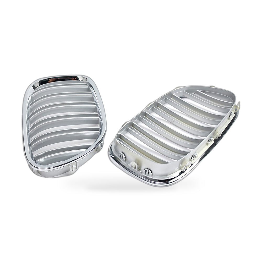 Front Grille Suitable for BMW 7 Series F01 F02 2009-2015 Chrome Double Line - ZT3