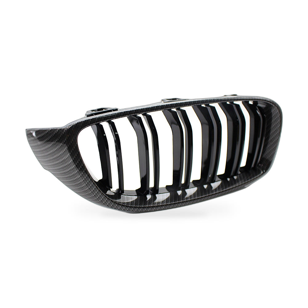 Grille Suitable for BMW 4 Series F32 2014-2016 Carbon Pattern Gloss Black Double - ZT3