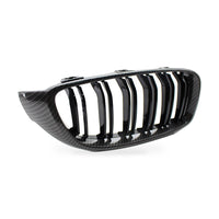 Grille Suitable for BMW 4 Series F32 2014-2016 Carbon Pattern Gloss Black Double - ZT3