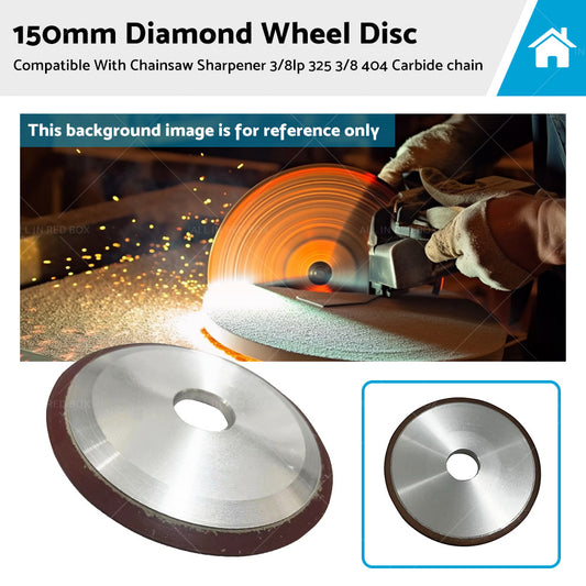 150mm Diamond Wheel Disc Suitable For Chainsaw Sharpener 3/8lp 325 3/8 404 Carbide chain