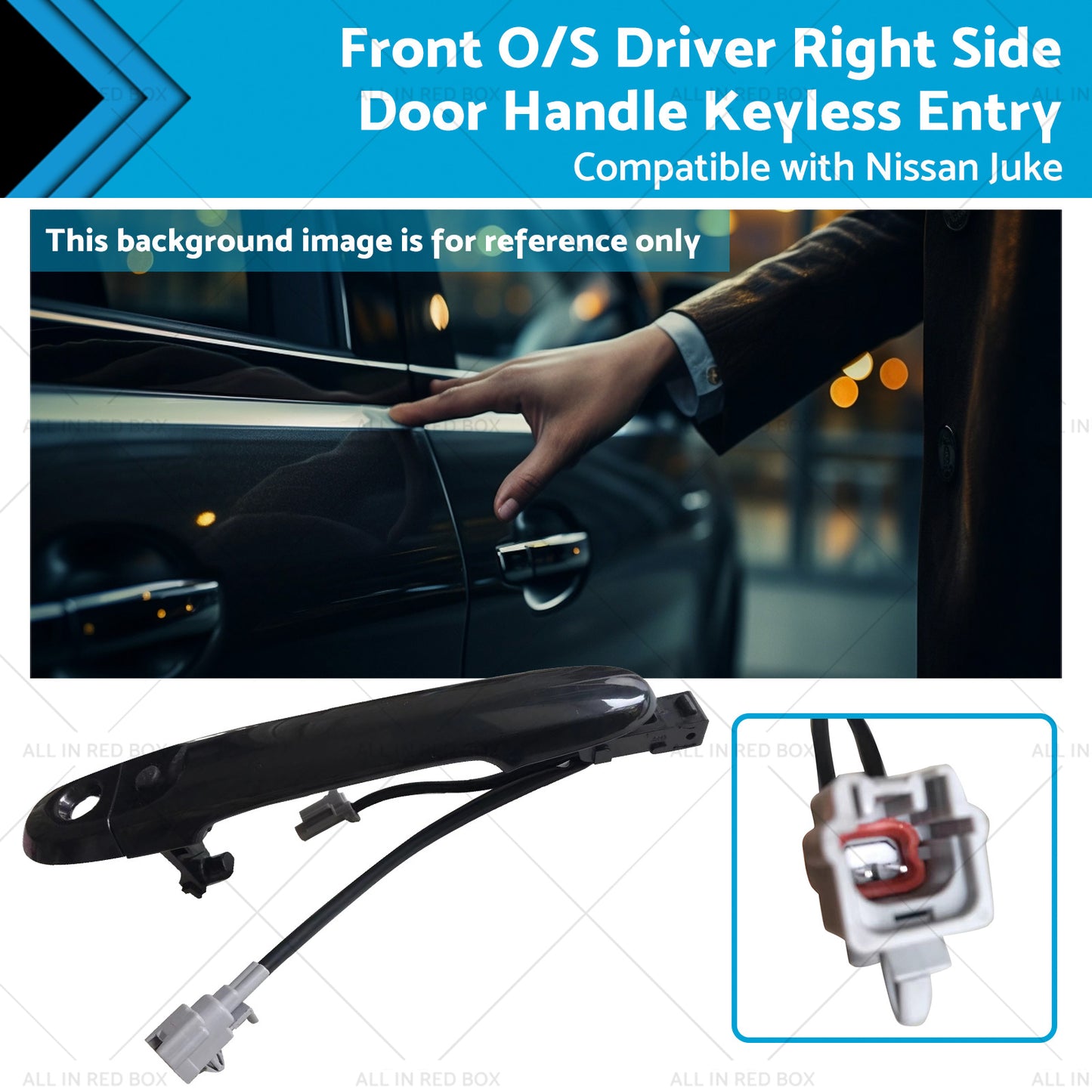 Front Driver Right Side Door Handle Keyless Entry Suitable for 10-19 Nissan Juke