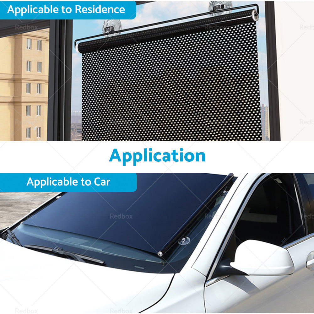 Retractable Car Front Rear Windshield Sun Shade Window Visor Folding UV Block