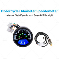 Universal Digital Motorcycle Odometer Speedometer Tachometer Gauge LCD Backlight