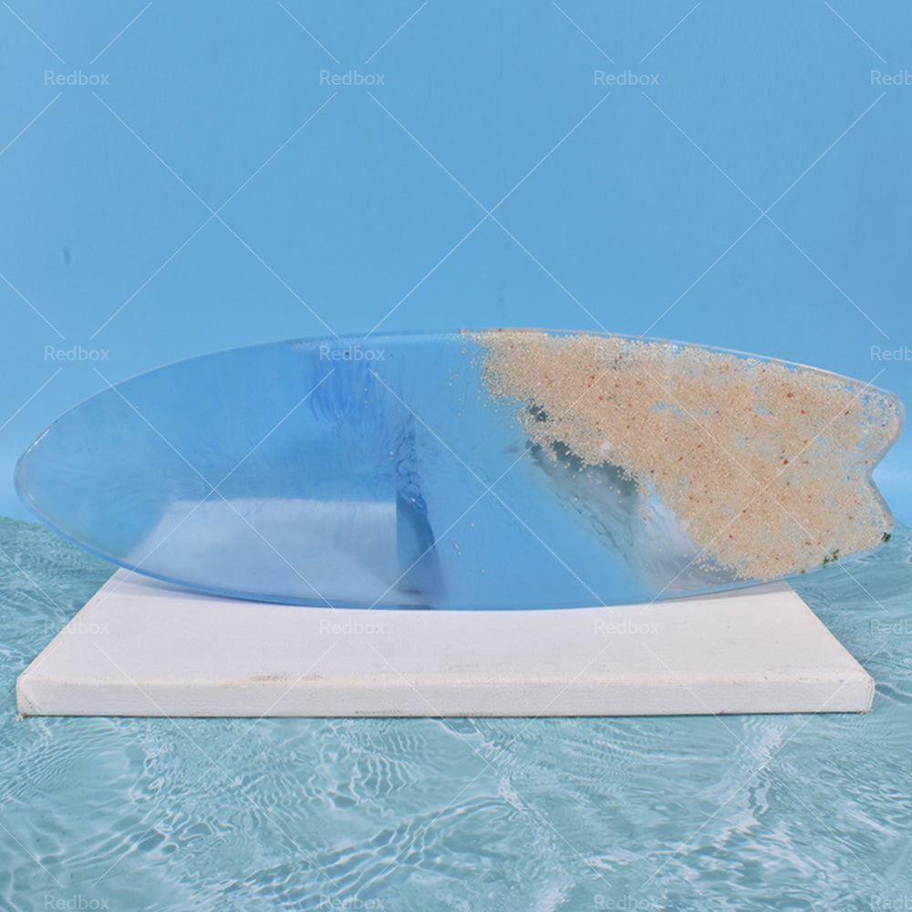 Surfboard Silicone Epoxy Resin Tray Mold Surf Board DIY Ocean Wave Serving Board