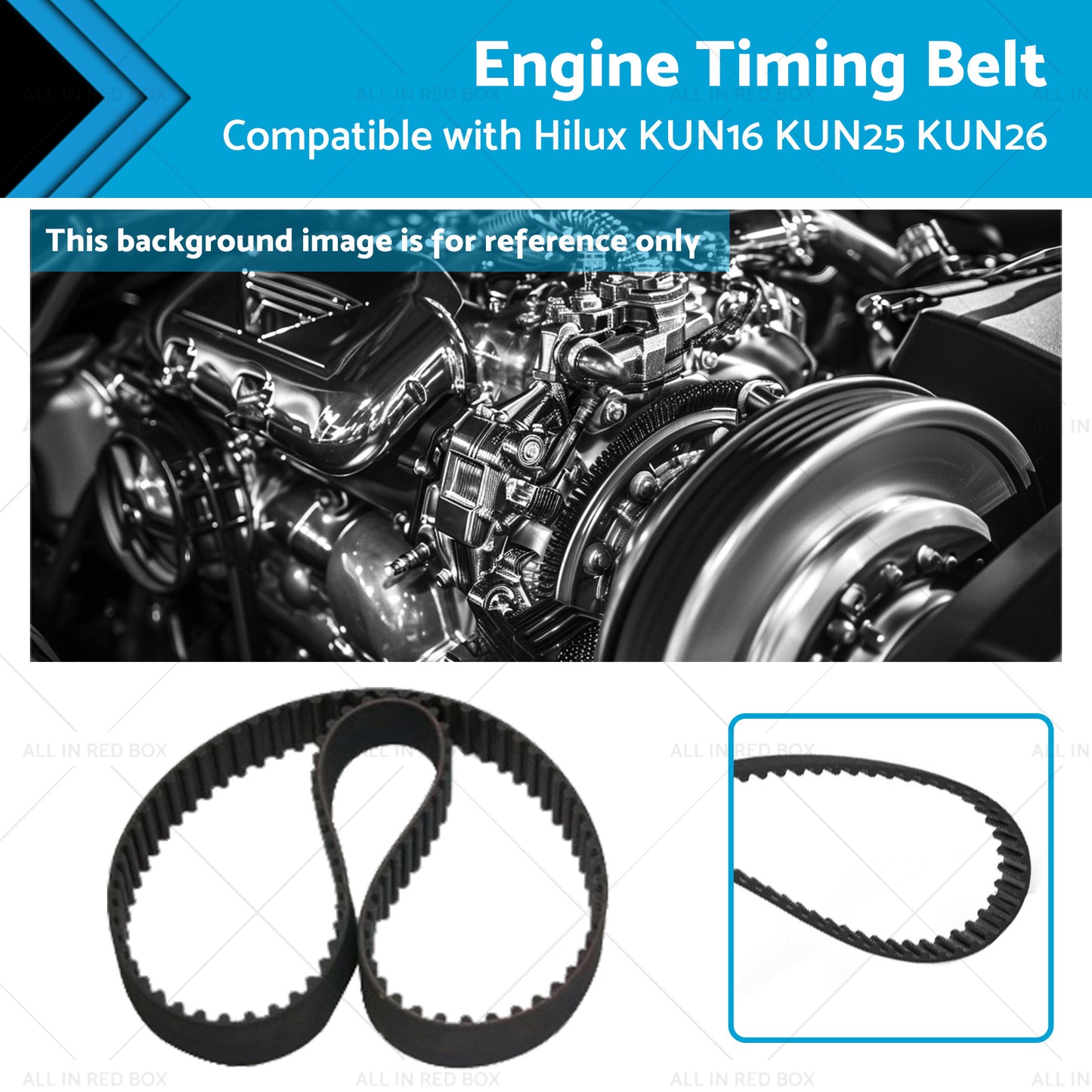 1KD-FTV Engine Timing Belt Suitable for Hilux KUN16 KUN25 KUN26 3.0L Diesel