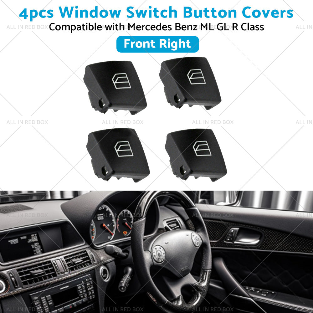 4PCS Driver Window Switch Button Cover Suitable for Mercedes Benz ML W164 W212