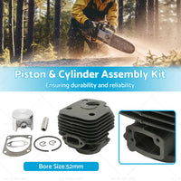 Piston  and  Cylinder Assembly Kit Suitable For Husqvarna 66 268 272 Chainsaw 52mm