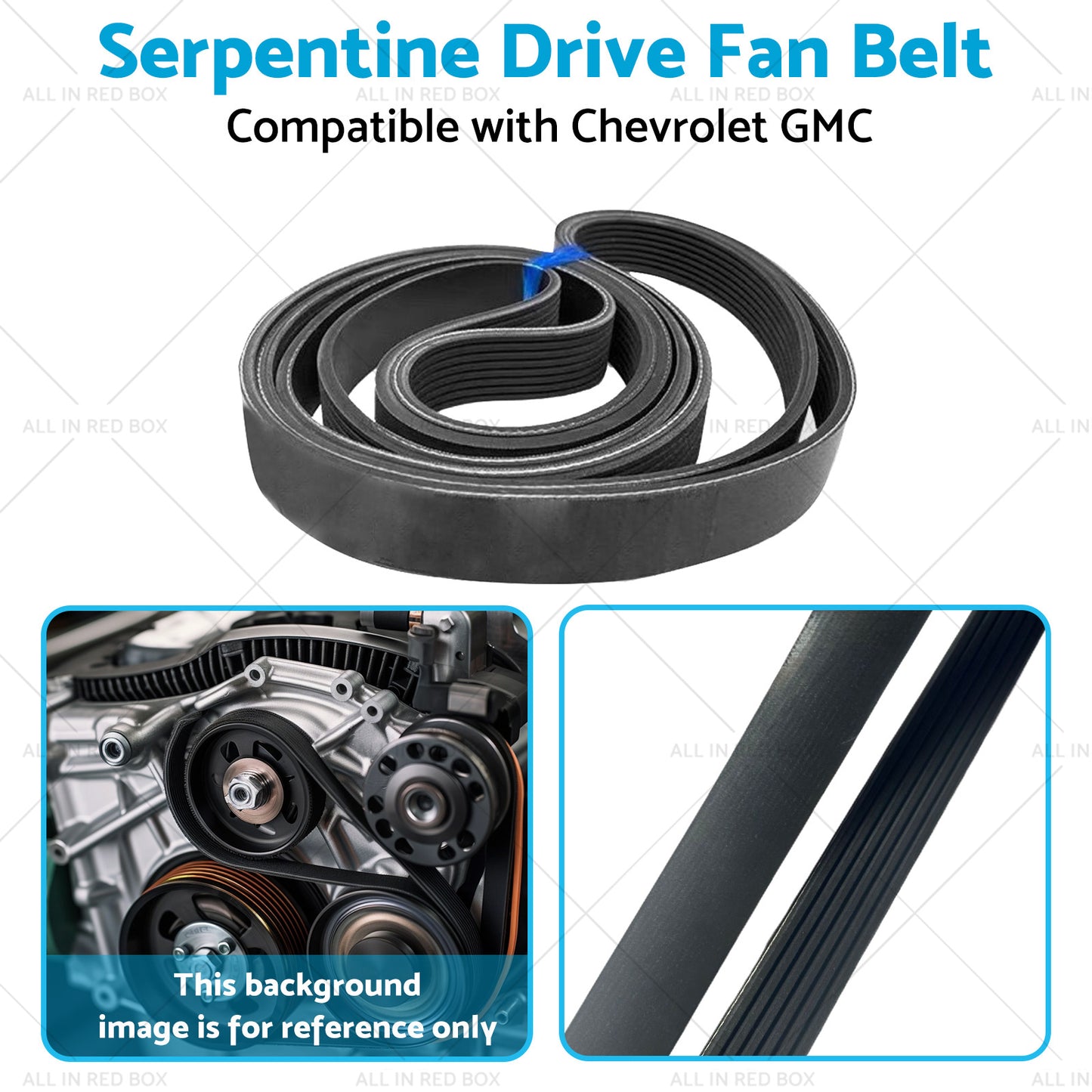 12626076 Serpentine Drive Fan Belt Suitable for 5.3L 6.2L 14-20 Chevrolet GMC