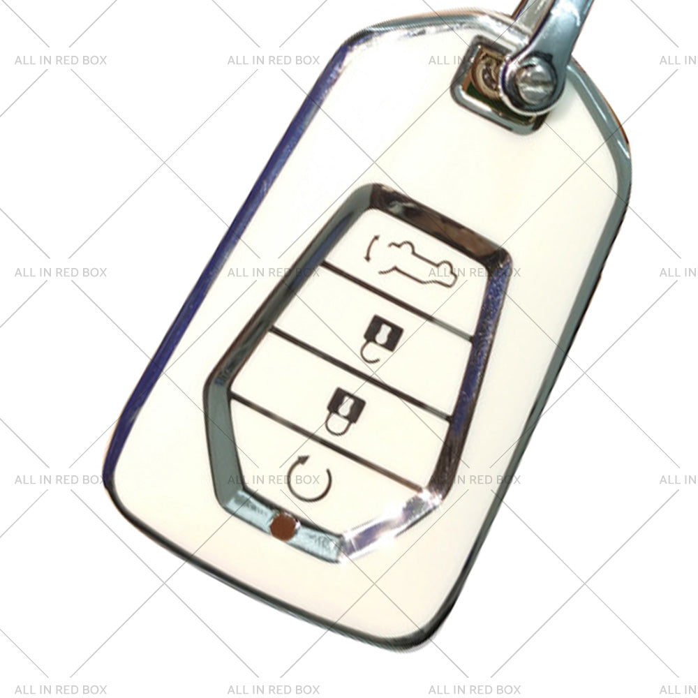 TPU Car Remote Key Fob Cover Suitable for Isuzu D-MAX MU-X MUX 4 Button White