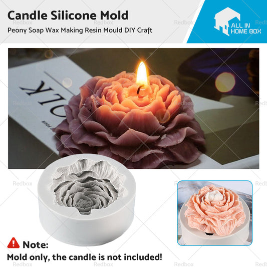 Silicone Peony Aromatherapy Soap Wax Candle MOLD Making Resin Mould DIY Craft