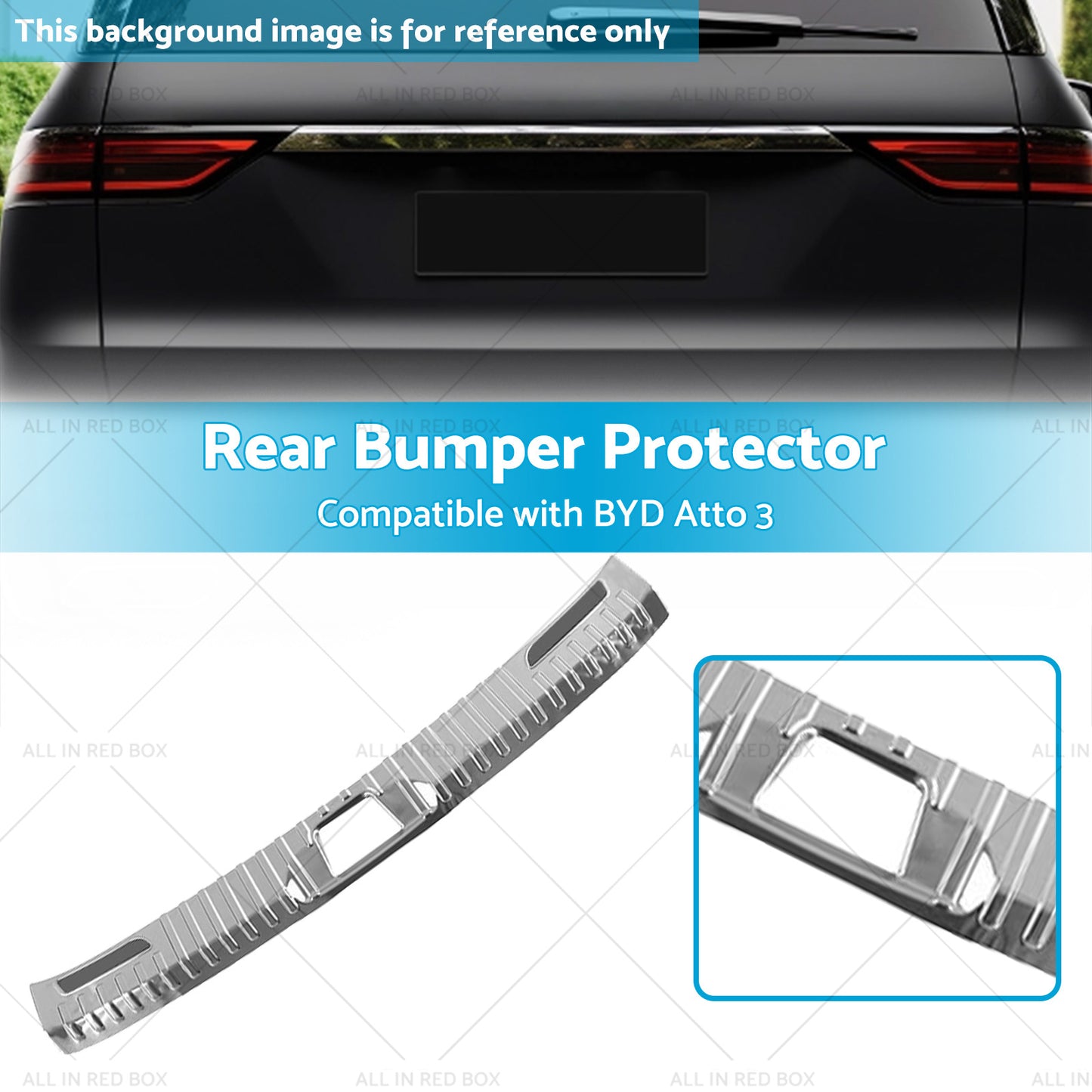 Rear Bumper Protector Scuff Suitable For 2023 BYD Atto 3 Trunk Sill Trims