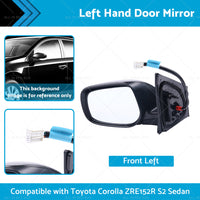 LH Left Hand Door Mirror 5Pins Suitable for Toyota Corolla ZRE152 10-13 Sedan