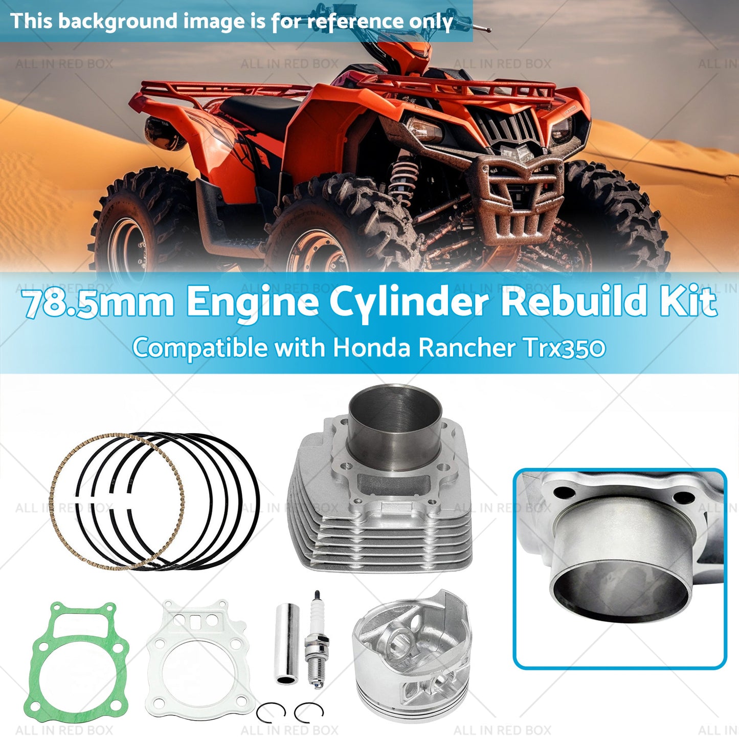 78. 5mm Engine Cylinder Rebuild Kit Suitable for Honda Trx350 Rancher 2000-2006