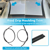 LH  and  RH Side Roof Drip Moulding Trim Suitable For 06-16 Toyota Yaris Hatchback