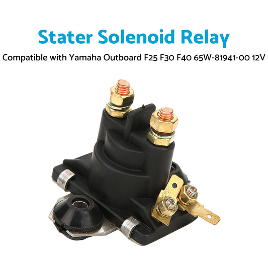 Stater Solenoid Relay Suitable For Yamaha Outboard F25 F30 F40 65W-81941-00 12V