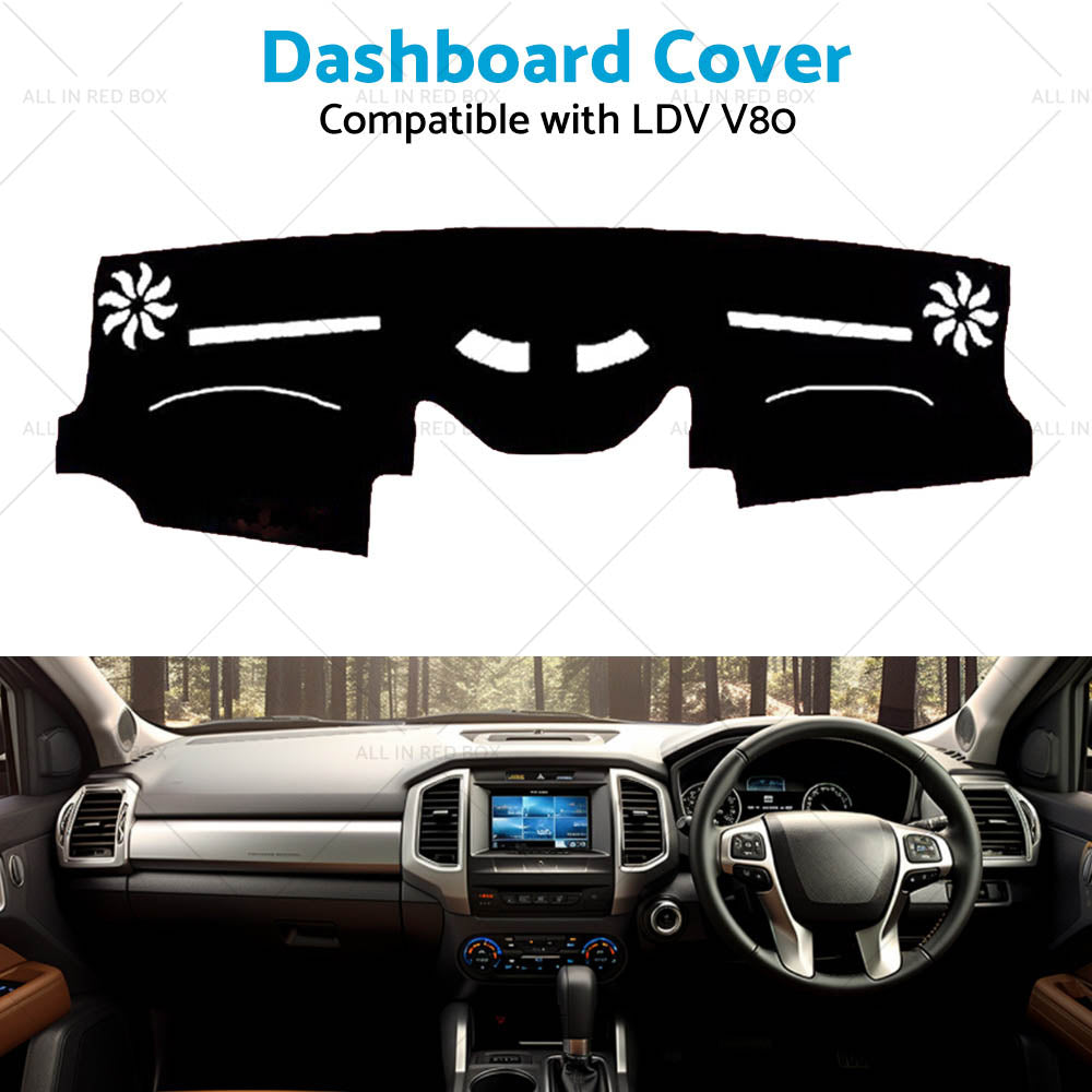 Non-Slip Dash Mat Suitable for  LDV V80 2013-2023 Dashboard Cover Black AU