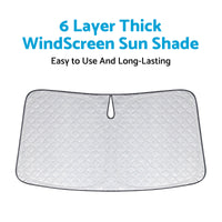 6 Layer Windscreen Sun Shade Suitable For Toyota HiAce 300 2019–2025 Pro UV Protect