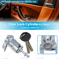 Front left Side Door Lock Cylinder Barrel w  Keys Suitable for BMW X3 2003-2010