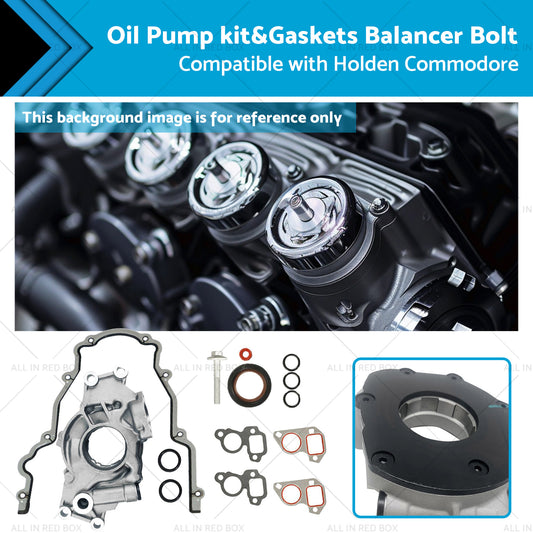 High Volume LS Oil Pump kit and Gaskets Balancer Bolt Suitable for Holden Commodore