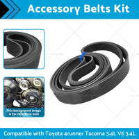 4PK870 Accessory Belts Kit Suitable for Toyota 4runner Tacoma 3. 4L V6 3. 4L 95-04