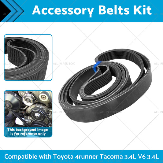 4PK870 Accessory Belts Kit Suitable for Toyota 4runner Tacoma 3.4L V6 3.4L 95-04