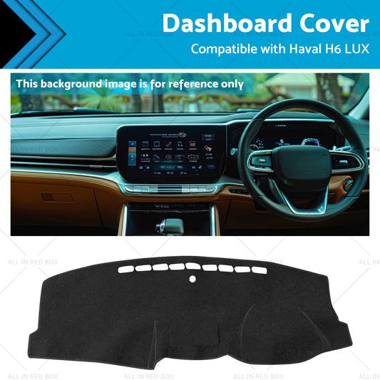 Dashboard Sun Cover Dash Mat Suitable for Haval H6 LUX 7 or 2016-2020 Black