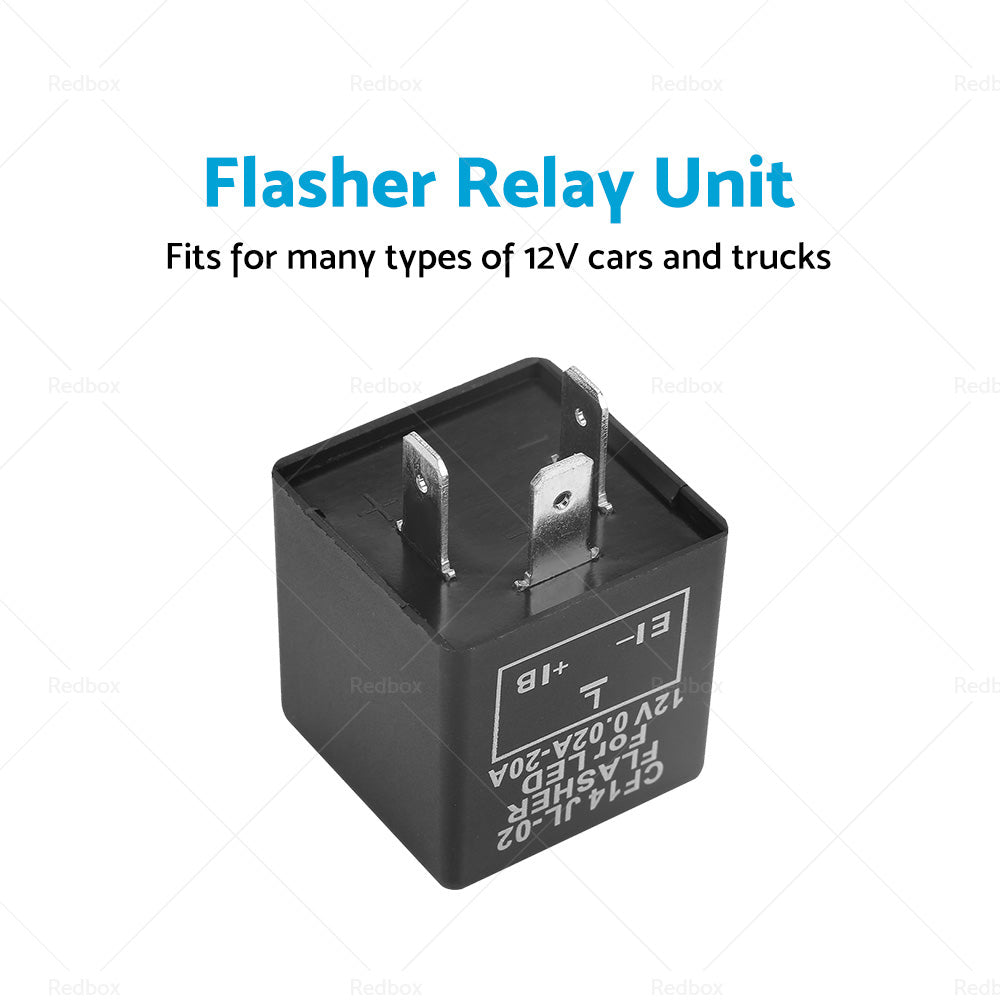 12V 3 PIN LED FLASHER RELAY UNIT FOR INDICATOR or BLINKER FLASH - POSITIVE ON RIGHT