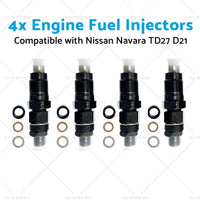 4x Engine Fuel Injectors Suitable for Nissan Navara TD27 D21 2. 7L 16600-43G23