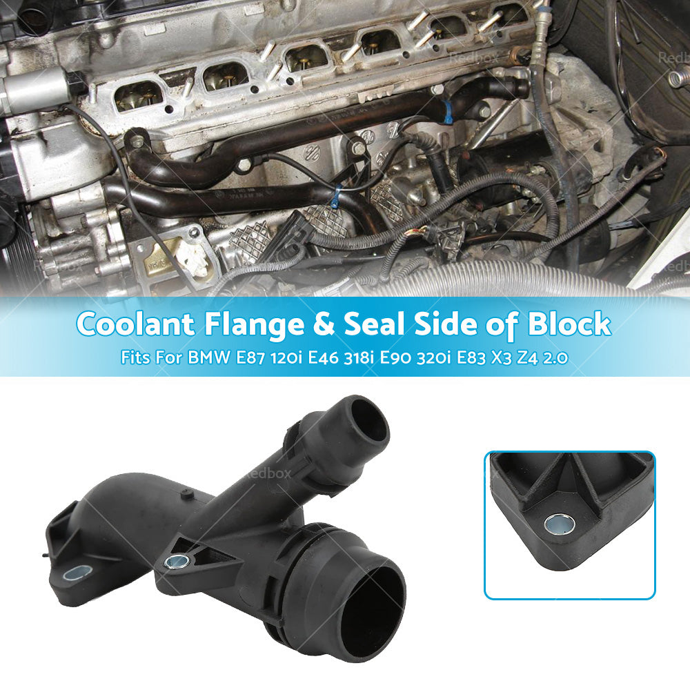 Coolant Flange  and Seal Side of Block Fit For BMW E87 120i E46 318i E90 320i E83 X3