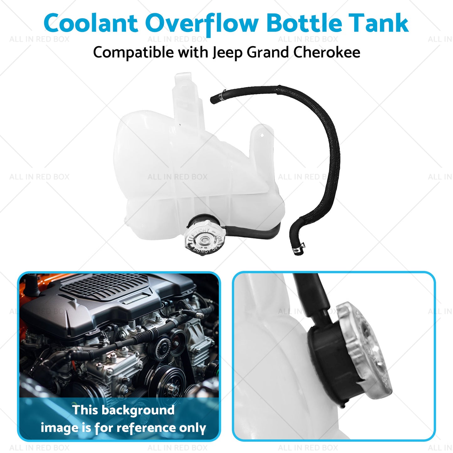 Coolant Overflow Bottle Tank Suitable for Jeep Grand Cherokee WK 3. 0L 01-2015