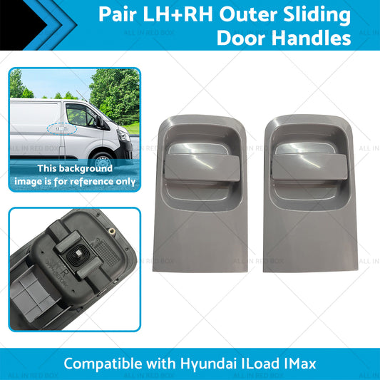 Pair Grey LHRH Outer Sliding Door Handles Suitable for 08~15 Hyundai ILoad IMax