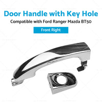 Front Right Door Handle Chrome Suitable for Ford Mazda Ranger BT-50 2012-2018