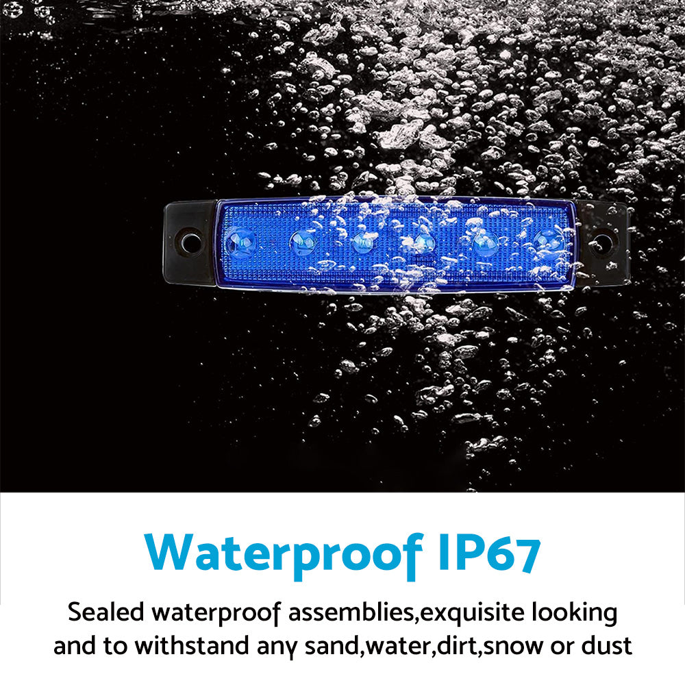 12x LED Deck Courtesy Lights Suitable For Marine Boat Stern Transom 12V Waterproof