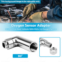 O2 Oxygen Sensor Extender Angled Spacer Adapter M18 x 1. 5 90 Degree Bung Pipe