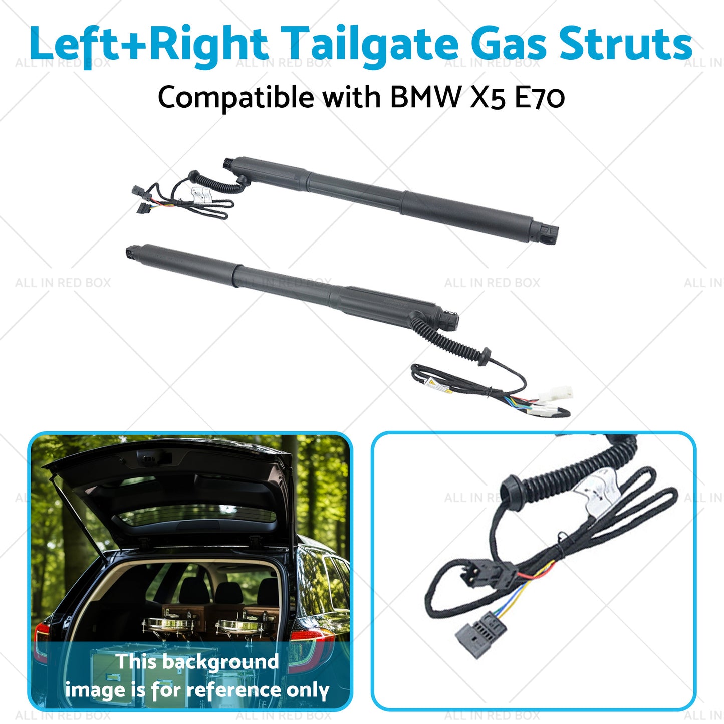 Piar LeftRight Tailgate Boot Gas Strut Suitable for BMW X5 E70 2006-2013