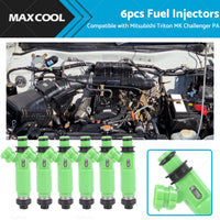 6PCS Fuel Injector Suitable for MITSUBISHI TRITON MK 6G72 3. 0L V6 Challenger PA
