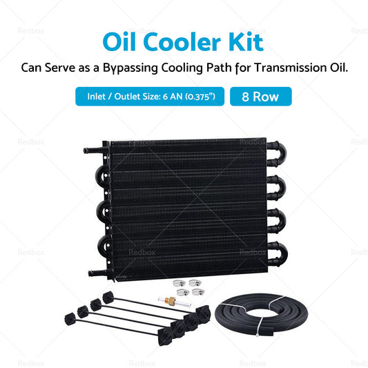 8 Row Remote Transmission Oil Cooler Radiator Converter Kits Manual To Automatic