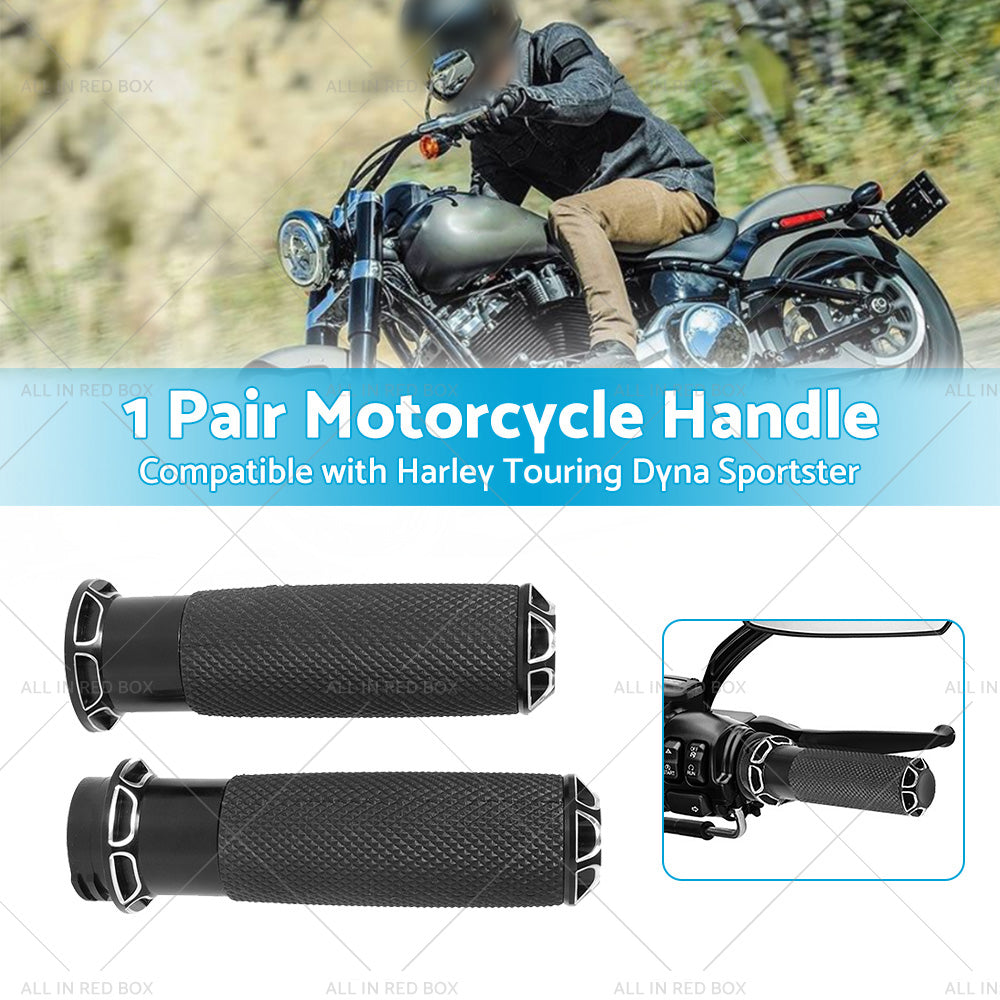 1inch Pair Black Hand Grip Handle Bar Suitable for Harley Touring Dyna Sportster