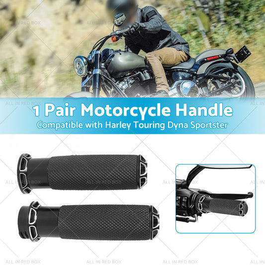 1inch Pair Black Hand Grip Handle Bar Suitable for Harley Touring Dyna Sportster