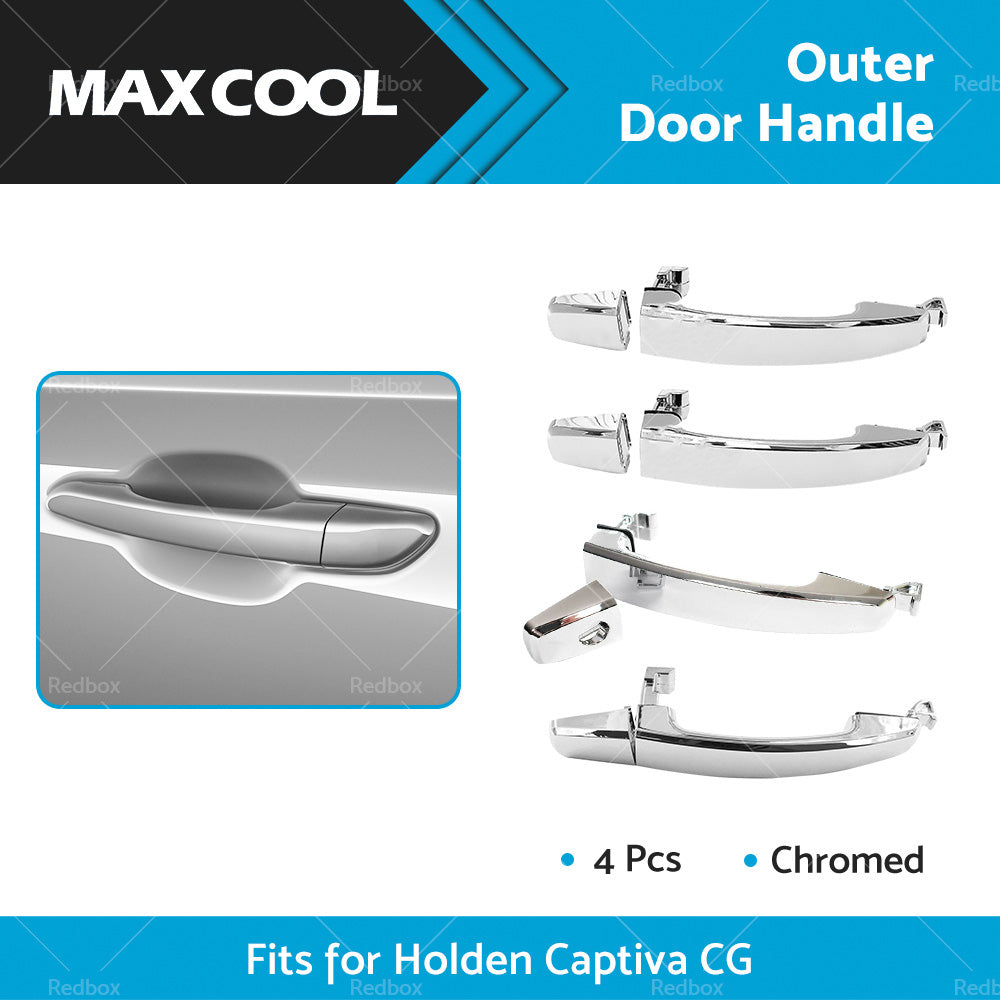 SET of 4PCS Front  and  Rear Outer Door Handle Chrome Suitable For Holden Captiva