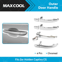 SET of 4PCS Front  and  Rear Outer Door Handle Chrome Suitable For Holden Captiva