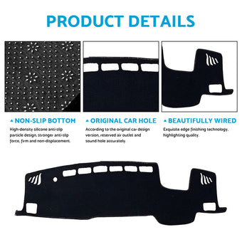 compare product Black Dash Mat Suitable For Toyota Kluger XU75R Grande With HUD 2021-2022