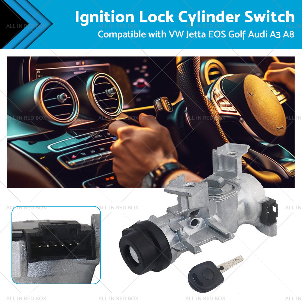 {{ Ignition Lock Cylinder Switch  and  Housing Assemby w  Key Suitable for VW Audi A3 }} - Buy Car Parts Online at {{ Kaka Auto Parts }}.