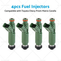 4PCS Fuel Injector Suitable For Toyota Chevy Prizm Matrix Corolla 23250-22040