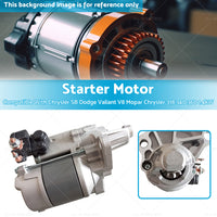 Starter Motor Suitable for Chrysler Valiant 318 340 360 383 440 V8 1. 9hp SB BB