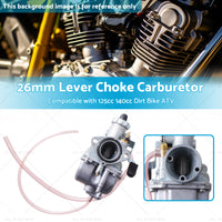 26mm Lever Choke Carburetor Carby Suitable for 125cc 140cc Dirt Bike ATV