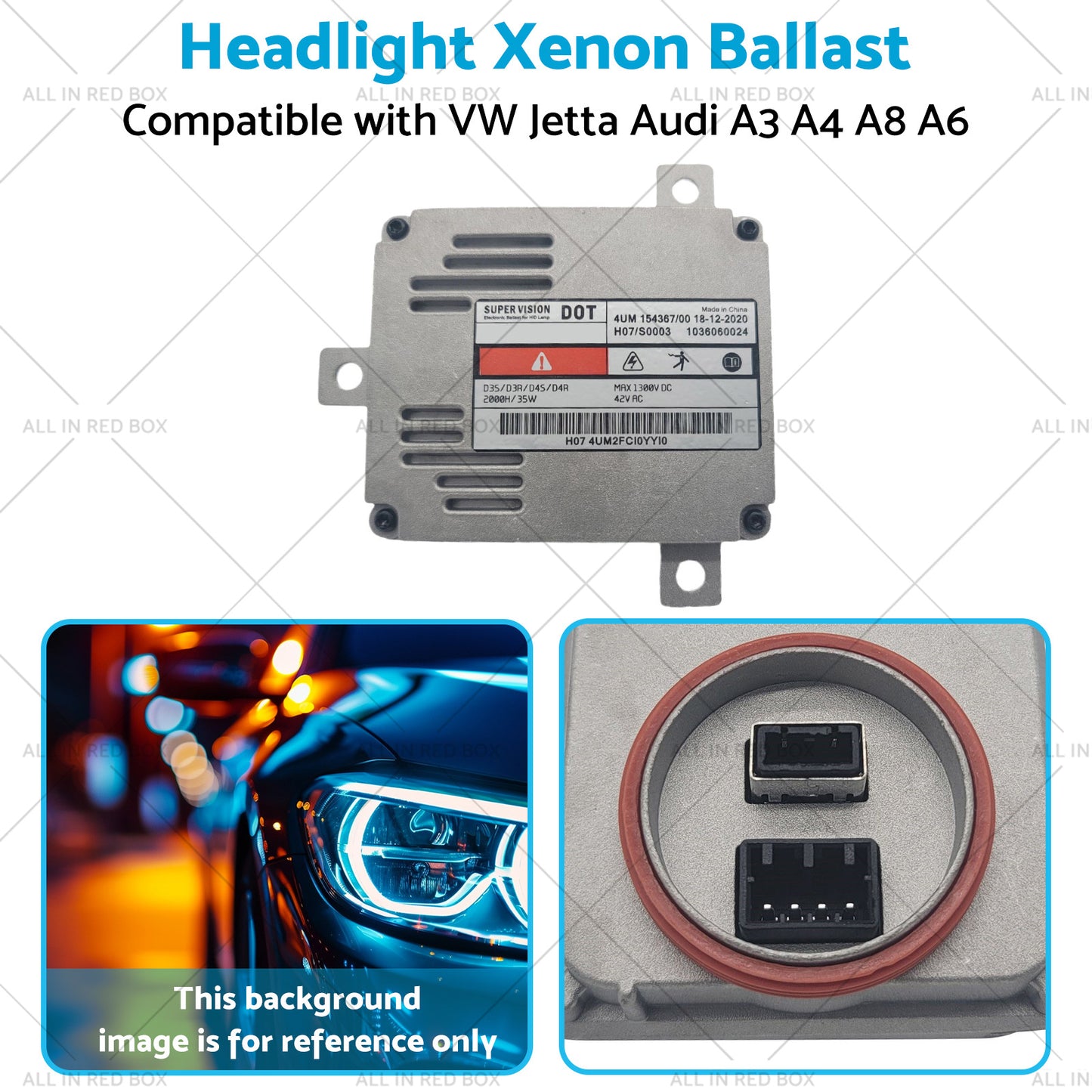 8K0941597B Headlight Xenon Ballast Suitable for VW Jetta Audi A3 A4 A8 A6 09-14