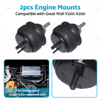 2x Engine Mount Suitable for Great Wall V200 X200 2.0L GW4D20 Diesel Auto or Manual