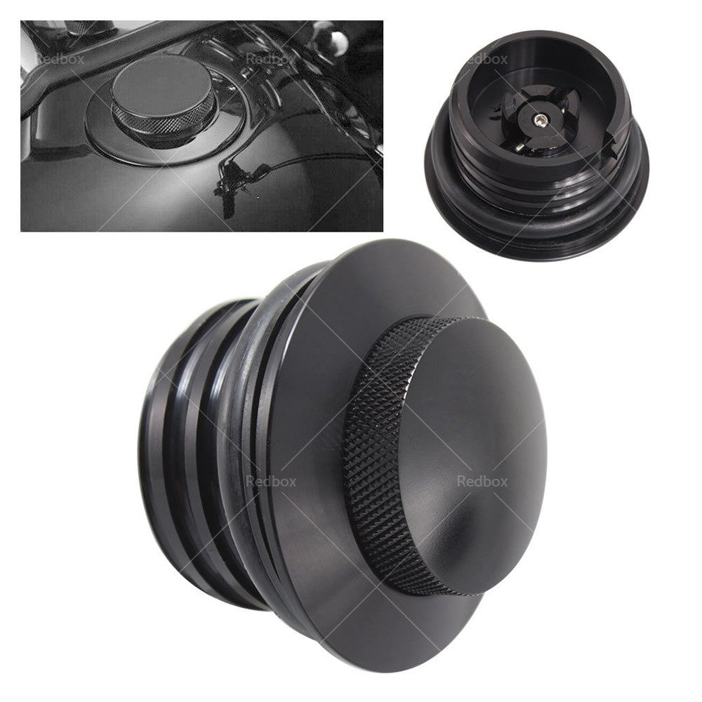 Black Flush Gas Tank Cap Fuel Cover Fit For Harley Touring Sportster XL883 1200